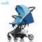 High-view and portable folding baby stroller