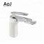 Artistic brass white single handle bathroom faucet for basin