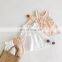 A0143# Newborn Clothes Set 2020 Summer Baby Cotton Sleeveless Wooden Ear Top + Lantern Bread Pants Baby Girl's Two Piece Suit