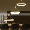 LED dining room lamp round post-modern minimalist creative personality Nordic fashion warm dining room living room chandelier