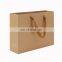 Black Luxury Customized Logo Printed Clothing Shopping Gift Bag Eco-friendly Kraft Paper Packaging Bag with Cotton Handle