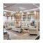 Foshan Factory Wholesale Classic Antique Solid Wood Carved Leather Couch Living Room Sofas Set