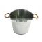 High Quality Stainless Steel Inflatable Hammered Table Beer Rattan Double Wall Tin Wine Ice Bucket