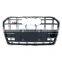 For Audi A6 A6L front grille center honeycomb mesh grill black high quality bumper grill 2016-2018