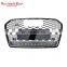 Replacement RS6 Car accessories front bumper grille for Audi A6 C7.5 center honeycomb grills Chrome black silver 2016-2018