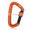 Wholesale 24KN Outdoor Custom Logo shaped Factory Climbing Snap Hook Aluminum Carabiner Hooks S7101B