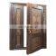 Laser cut turkish style exterior double metal stainless steel security front entry door design