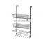 Disassembly Hooks Black Metal Wire Mesh Basket Bathroom Kitchen Over the Door Hook Hanger