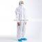 Isolation Hooded SMS Microporous Manufacturing Handling Waterproof Disposable Coverall