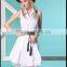 best quality girls summer sundress and white sleeveless dress with leather belt