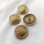 2023 wholesale 23mm  gold  alloy Hand Sewing Button for Clothing