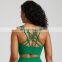Hot Sale Fashion Sexy Strappy Cross Beauty Back Gym Fitness Sports Bra Nude Feeling Shockproof Workout Training Wear For Women