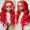 red#body wave Lace Front Wig Human Hair Wigs 13X4 Ginger Lace Front Wig