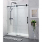 Hiseng custom design 10 mm frameless shower glass door stainless steel shower sliding door