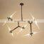 Modern Nordic Style Decorative Chandelier with Iron and Brass Hardware Gold and Black Lighting Fixtures for Indoor Use