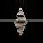 Contemporary long staircase hotel pendant light luxury led large rings spiral crystal chandelier