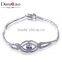 2016 Trendy Item Give Away Brass Jewelry Cc Crystal Clear White Gold Bracelet