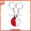 Custom metal love couple keychain