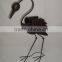 Hot sale metal crane pot animal home furnishings decoration