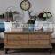 Y-1530 American country style vintage elm coffee table with drawers