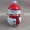 Lovely Christmas Snowman Design Ceramic Cookie Jar,ceramic Storage Jar