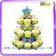 HelloKitty 3 tiers Cardboard Cupcake Display Stand for Birthday Party