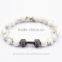 Unisex New Arrival 18k Plated Barbell Jewelry Turquoise Beads Prayer Dumbbell Bracelets