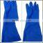 Wholesale Long Blue Chemical Nitirile Gloves