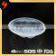 Unique double heart-shaped 178mm-dia Transparent PP 540ml Sealable Packaging Bowl