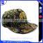 High quality custom embroidered cotton Camo 6 panel Baseball Cap 6 panel flat camo snapbck hats