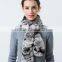 Women's thick rabbit fur scarf