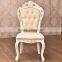 White luxury delicate wooden gilt banquet hall chairs and tables