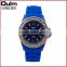 New design oulm quartz watches, diamond case watch, silicnoe blue watch for sale