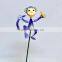 4 Inch Decorative Monkey with Banana Outdoor Yard Plastic Garden Animals Stakes