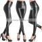 Punk style Ladies skinny slim high waist imitation leather leggings trousers