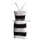 2016 Fashion Tight Slimming Fitness Wear Wholesale Sexy Stripes Brace Skirts Casual Elegant Evening Dress