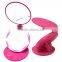 Fancy battery lighted portable wedding table mirrors with 5x magnifying