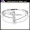 Korean Model Selling Two Round Balls Women 925 Sterling Silver Bracelet Bangle