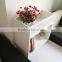 White Freestanding Openwork Organizer Storage Carving Desktop Bookshelf