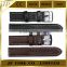 brown black genuine Leather Watch Band TWISTER Mens Stainless Steel Buckle