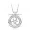 2016 New Arrive Hollow Out Long Chain Necklace Round Gold Plated Rhinestone Pendant Necklace for Women Jewelry Gifts