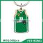 China Supplier metal custom printing basketball sports jersey keychain