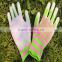 13guage stripe PU coated gloves for gardening work