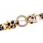 Graceful Women Cuff Bangles Statement 18k gold bracelets for Gold Plated Alloy double Leopard head Charm Bracelets
