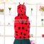 beautiful promotional red/black customized plush ladybug animal shaped clothes/clothing/dress/garment