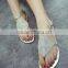 South Korea low flat shoes sparkle diamond beads female cool shoes flat sandals                        
                                                Quality Choice