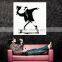 POP73 Canvas base banksy wall art for bedroom