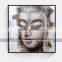 Handmade 3d buddha face canvas oil painting for bedroom and hotel