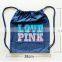 2015 Promotional cotton nylon drawstring bag, wholesale embroidery sports shoe bag