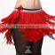 Wuchieal Belly dance waist belt/chain, tassel hip scarf in performance/practice wear YL082